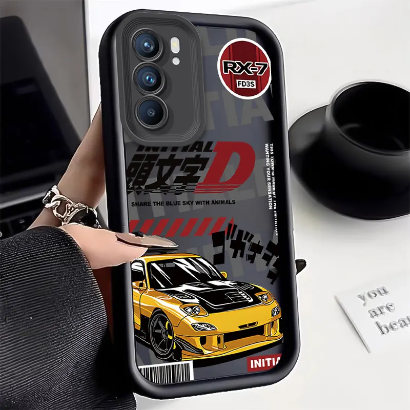 Anime I-Initial D Soft Protector Case for Samsung Galaxy A55 A35 A25 A15 A05 A05S A24 A13 A23 A12 A22 A32 A52 A52S A72 A11 Soft