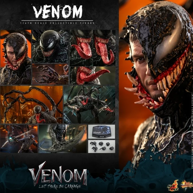 

In Stock Hottoys Ht 1/6 Mms626 Venom 2.0 Hand Puppet Movable Model Hobby Collection Toys Gifts