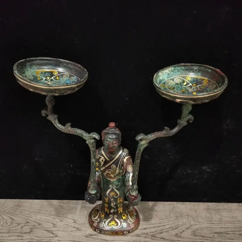 

Bronze human lamp antique bronze living room ornament classical home gift