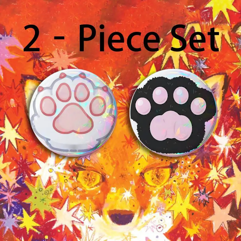 Cute cat paws Button Pin Single Pack Anime Merch for Ita Bags Badge Collectible Buttons
