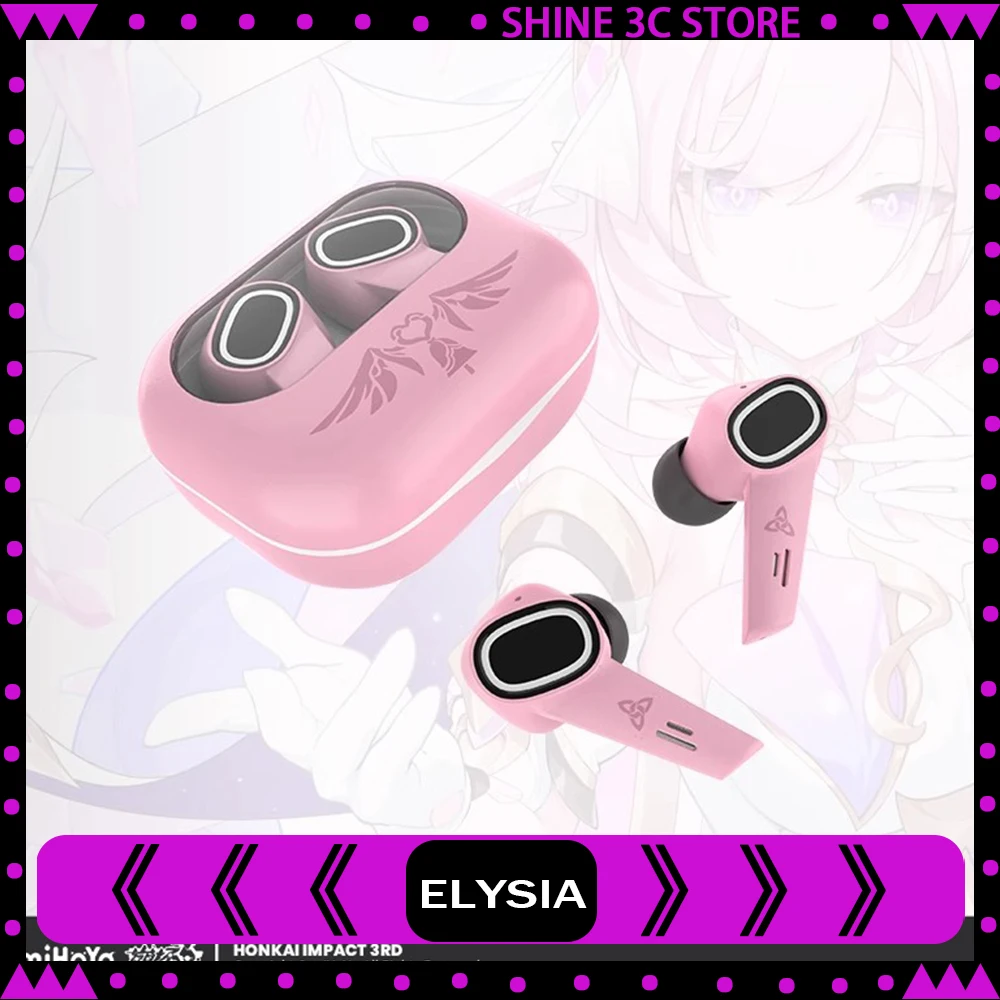 

miHoYo Official Honkai Impact 3 ELYSIA Bluetooth Headset Customized Game Anime Cosplay Collection Gift Noise Reduction Earphones