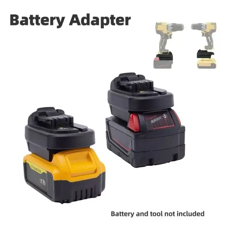 Convertitore adattatore batteria per Dewalt 20V per Milwaukee 18V a Convertitore strumenti Dewalt 12V (non include strumenti e batteria