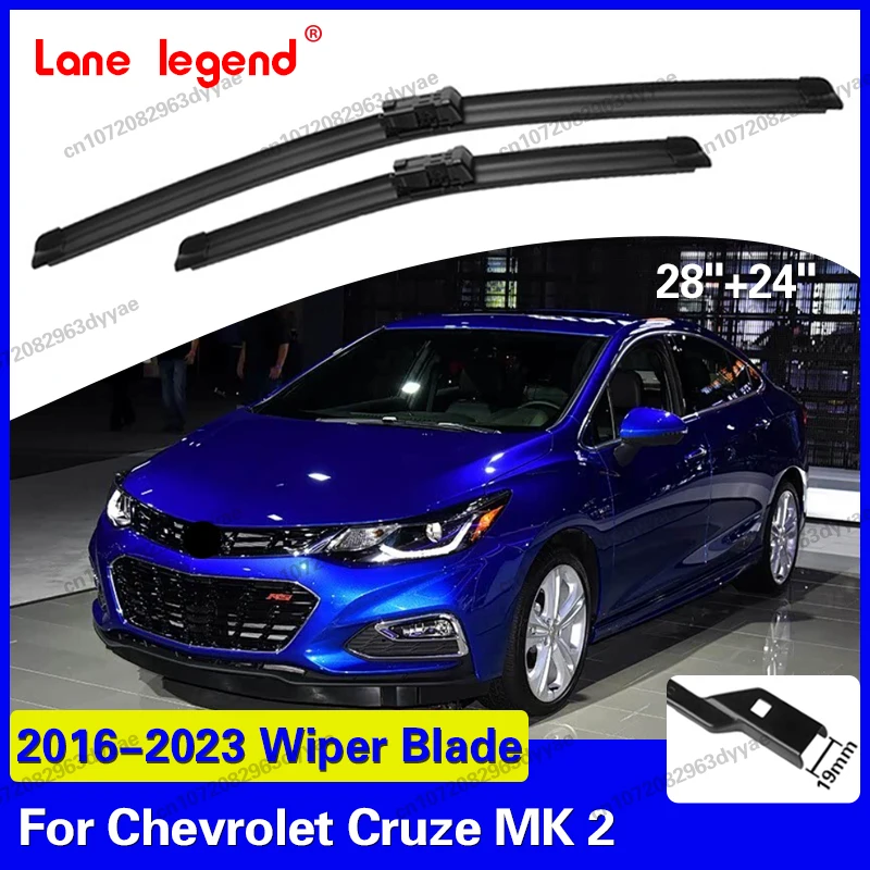 

2PCS For Chevrolet Cruze MK 2 2016 - 2023 LHD Front Windshield Wipers Windshield Window Accessories 28" + 24"