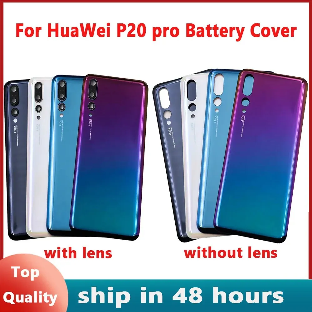 

New For Huawei P20 Pro P20Pro Battery Back Cover Rear Door 3D Glass Panel P20 Pro Battery Housing Case With Camera Lens Replace