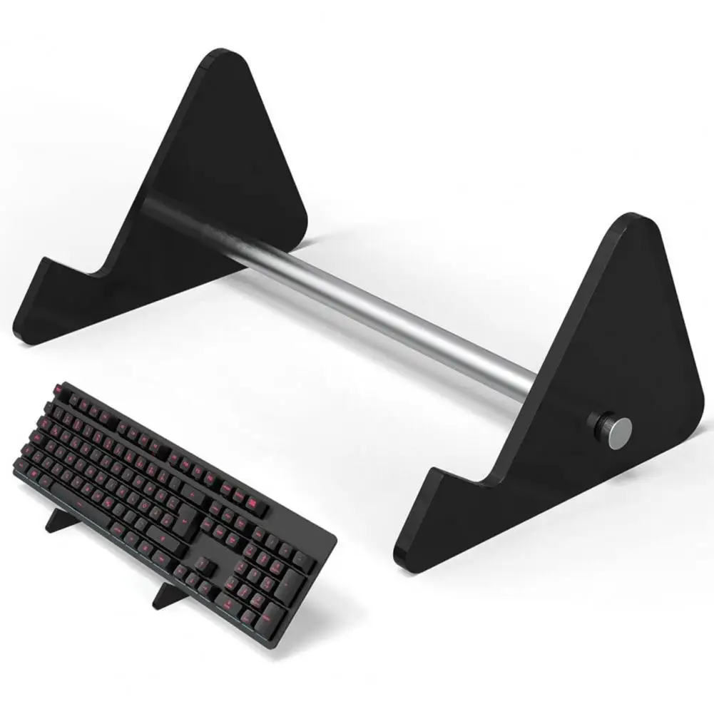 Stainless Steel Keyboard Stand Acrylic Transparent Keyboard Stand Tray Detachable Space-saving Computer Keyboard Display Stand
