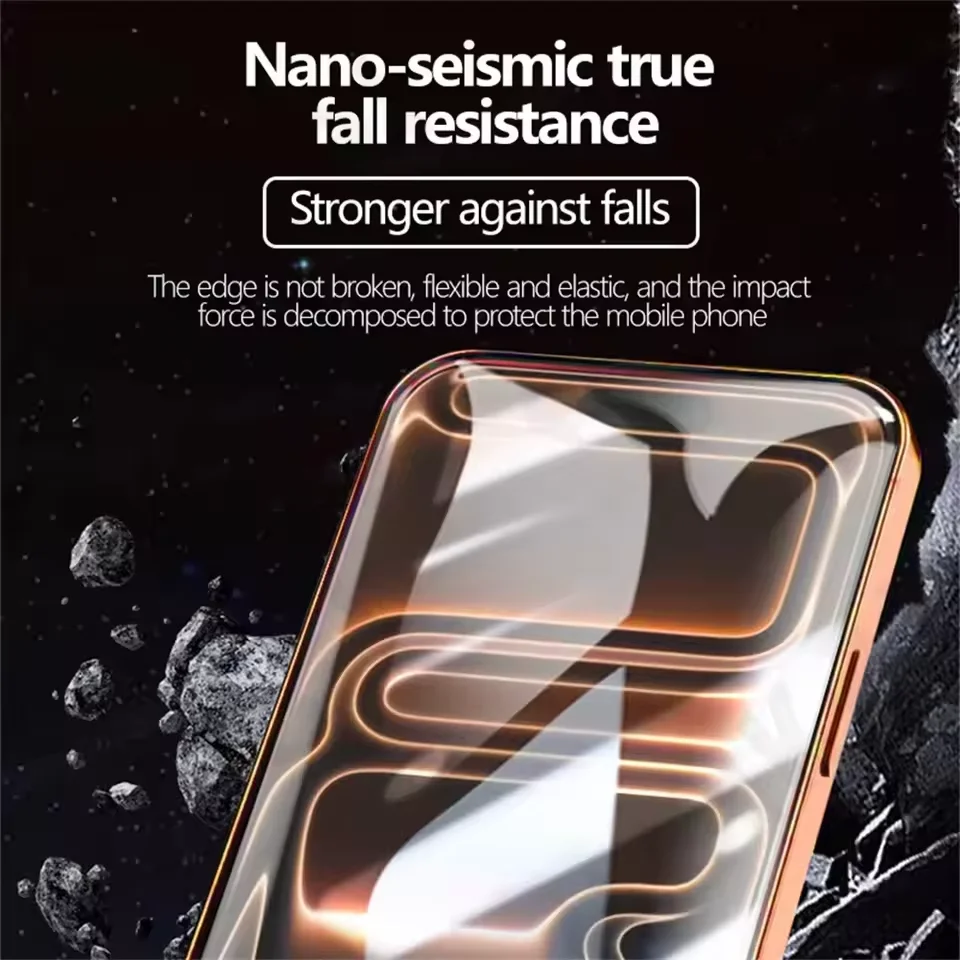 4 قطعة هيدروجيل واقي للشاشة السينمائية لابل آيفون 17 16 برو ماكس 15 14 زائد 13 12 Mini 11 X XR XS 8 7 6 SE 17 اكسسوارات الهواء