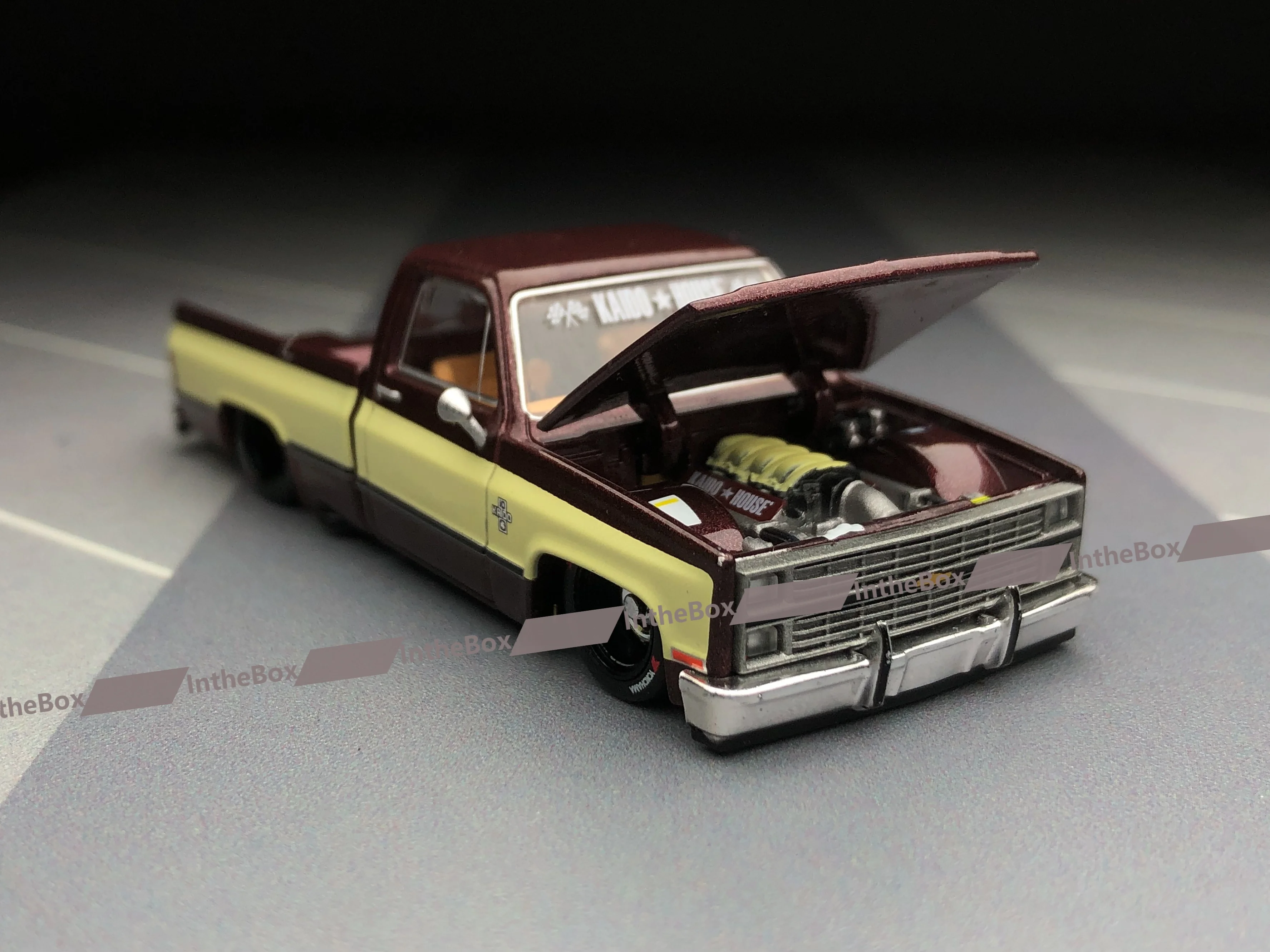 Minigt Kaido House 1:64 145 Silverado Kaido Vintage Spec V1 Diecast Metal Car BN Model Car Collection Limited Edition Hobby Toys