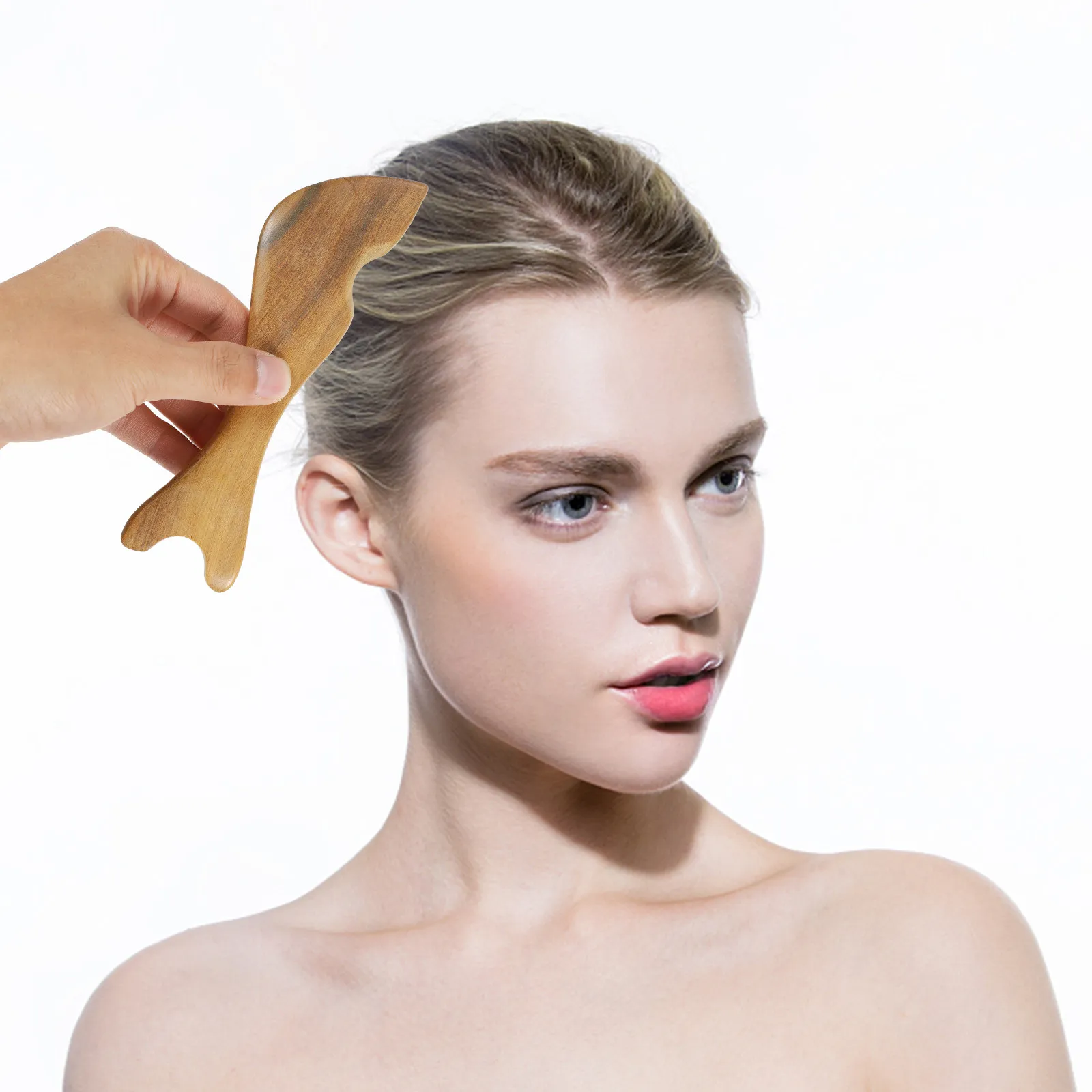 

2Pcs Wooden Gua Sha Massage Board Professional Face Scraping Tool for Skin Care Wrinkles Reduction Blood Circulation Boost