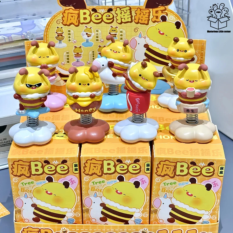 

Креативная пчела-качалка, забавная глухая коробка, мультяшная фигурка пчелы, украшение для стола, офисная игрушка, модная привлекательная милая девушка, подарок на день рождения
