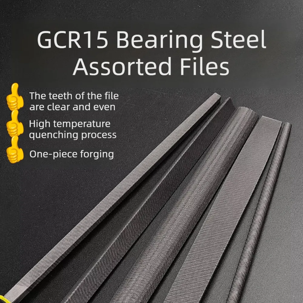 

5/10 шт., набор треугольных круглых плоских напильников из легированной стали, набор металлических напильников для изготовления механиков, деревообработка, шлифовальные ручные инструменты