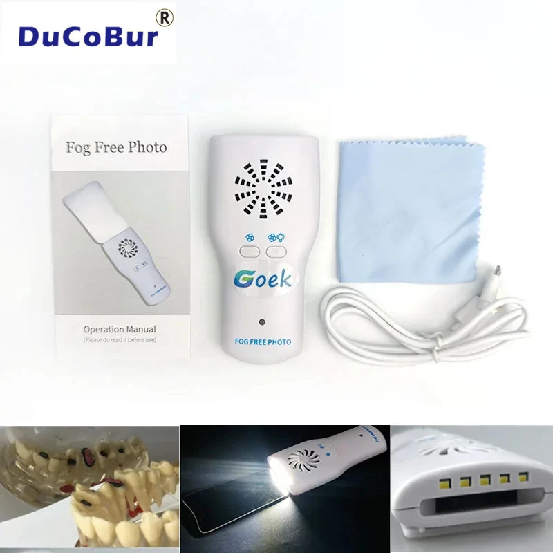 Dental Intraoral Photography Mirror Fog Free LED Automatic Defogging Imaging Mirror Stainless Steel Reflectors Dentistry Tool