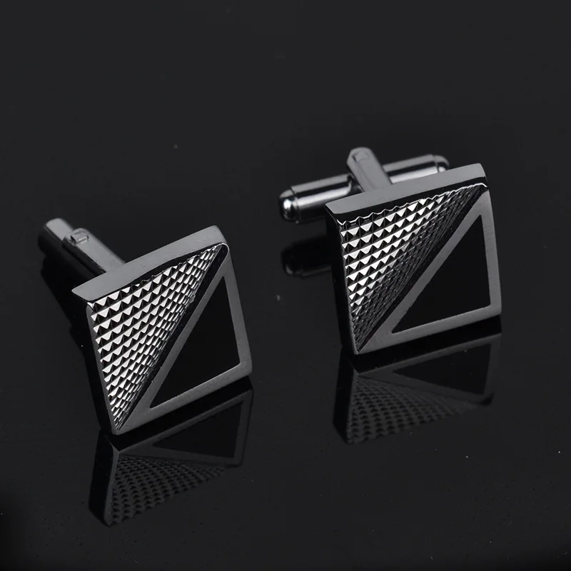 1Pair French Irregular Stripe Cufflinks Fashion Men\'s Business Banquet Suit Shirt Cuffs Buttons Luxury Wedding Cuff Links Gifts