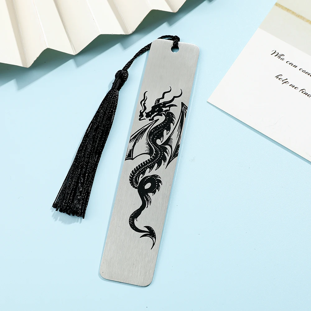 Fourth Wing  - Story of The Dragon Knight Book Marks, Stainless Steel Metal Mark Reading Supplies, Birthday Gifts for Book Lover