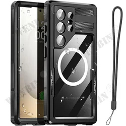 Case For Samsung Galaxy S26 S25 Ultra S24 S23 Plus IP68 Waterproof 360 Magsafe Cover Capa Fundas
