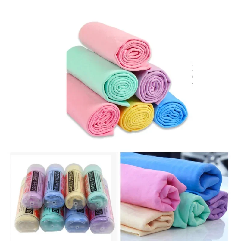 Big Size  Deer Skin Car Wipe Cleaning Supplies PVA Deer Skin Towel Barrel Mounted Large Car Towel