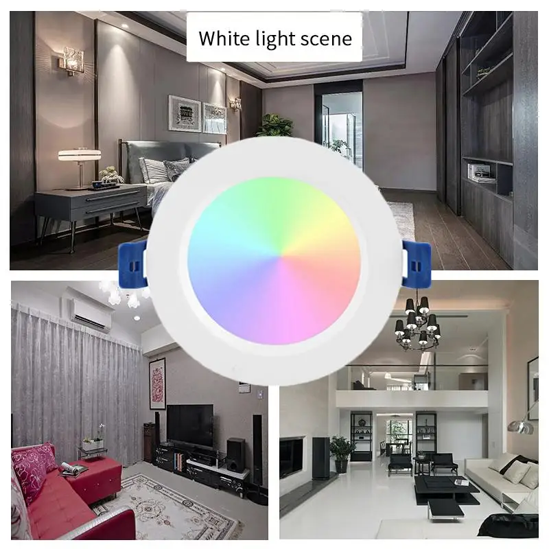 Tuya Zigbee 3.0 Smart LED Downlight 10W/12W RGBCW Smart Home 3.5/4 Inch Round Ceiling Lamp Light Work With  Alexa Smartthings