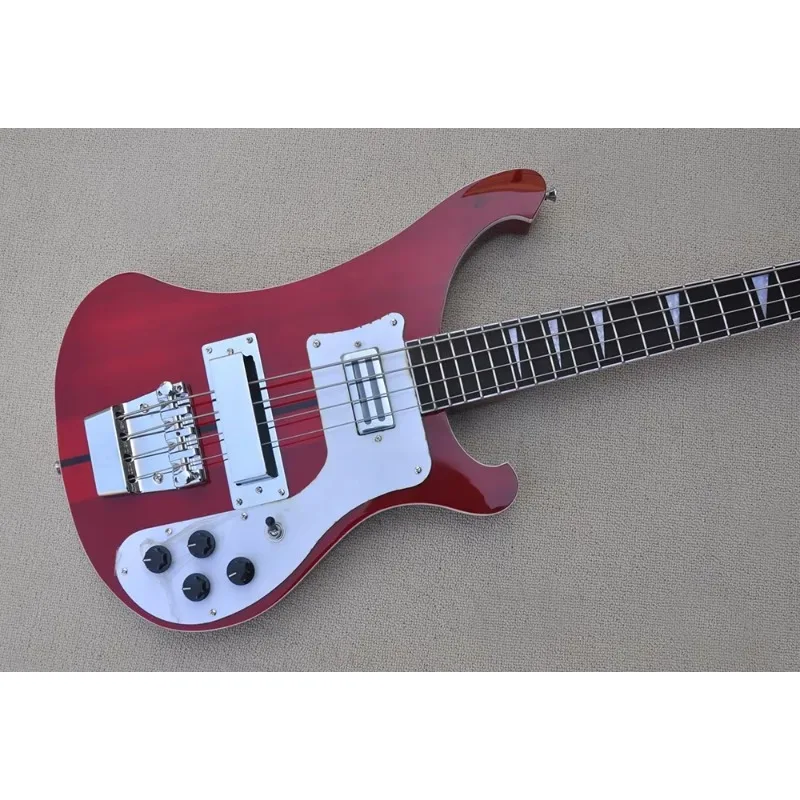 red Bass Guitar 4 Strings Electric Bass Guitar Custom Made Bass