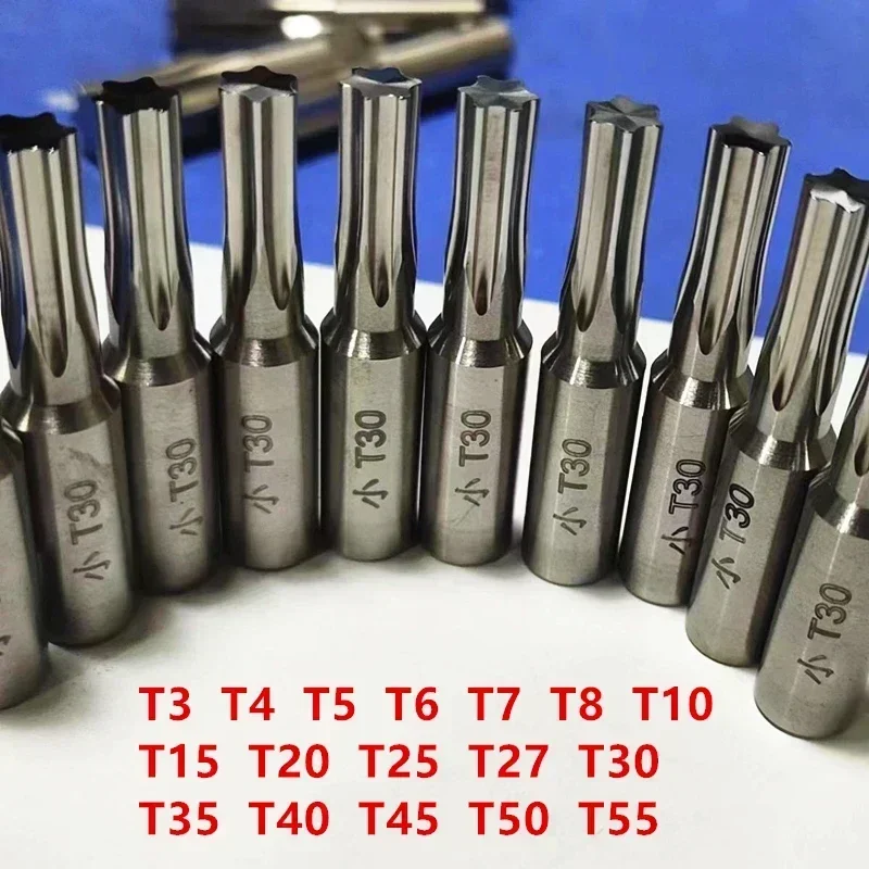 CNC Torx Screw Rotary Broach Punch Star Spline Bit Punching Tool Cutter Holder T3 T4 T5 T6 T7 T8 T10 T15 T20 T25 T30 T40 T50 T55