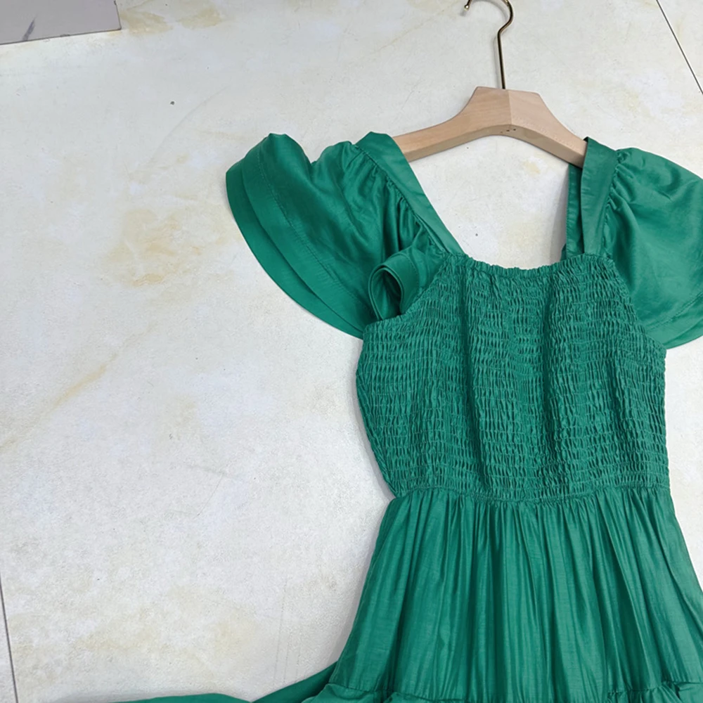 Vestido de noite de banquete australiano, pescoço quadrado, manga curta, um ombro, camada de bolo Dress-GZXX387