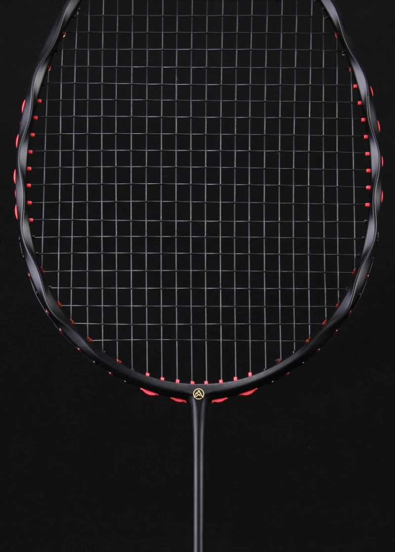 Alpsport MH-V5 5U 75g Gewellt Legal Original Maximal 38lbs Badmintonschläger aus 100% Vollkohlefaser mit Torsionsrahmen. Einsteiger-Schläger Profi-Schläger Premium-Schläger – Detail 8