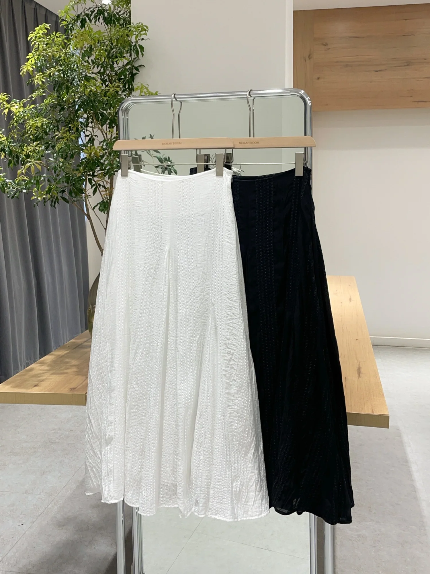 Nolara Authentic  Brand Light Embroidery Half Skirt Spring Summer New Style Casual High Waist A-Line Skirt for Women
