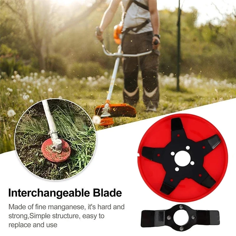 Multi-functional Weeding Blade Cutter Disc 2/5 Teeth Blades Rice Field Dry Land Lawn Mowers Manganese Steel Weeding Brush Tool