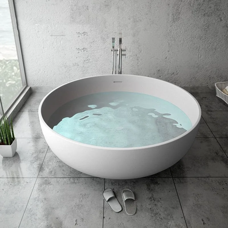 Exclusive large round artificial stone bathtub, other ordinary bathtubs for double setting