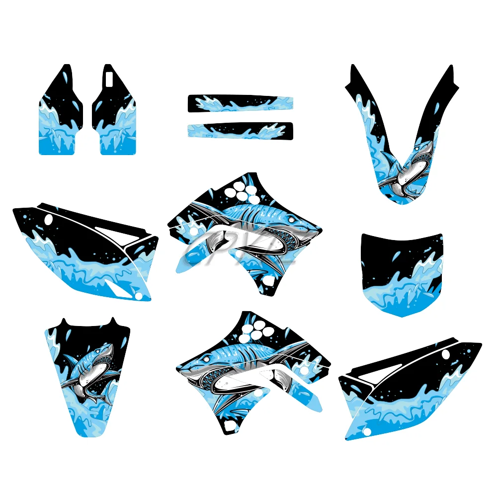 Fit for KXF250 KX250F 2009 2010 2011 2012 Graphics Backgrounds Decals Stickers Custom Number 4