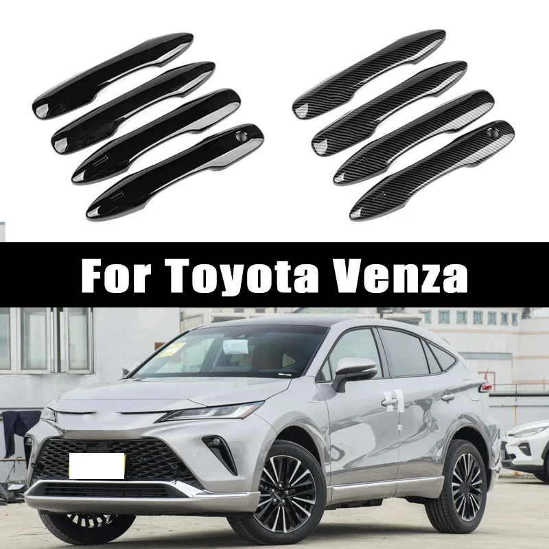 

Carbon Fiber Chrome Car Door Handle Cover Scratch Protective Accessories For Toyota Venza 2022-2024 2023