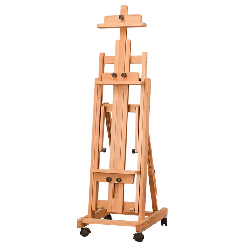 Professional Large Solid Beech Floor Studio Easel Adult Multifunctional Master Easel