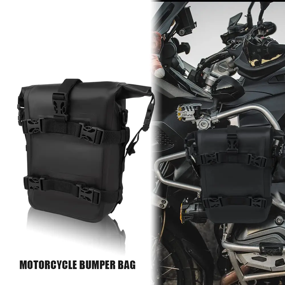 

2PCS Black Motorcycle Frame Crash Bar Bag 8L Waterproof Repair Tool Placement Bag For BMW R1200GS R1250GS HONDA Suzuki DL650