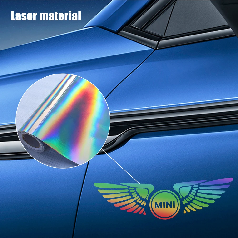 

Car Styling Reflective Laser Sticker Badge Door Trunk Body Decal Auto Accessories For MINI Cooper JCW WORKS R55 R56 F55 F56 R57
