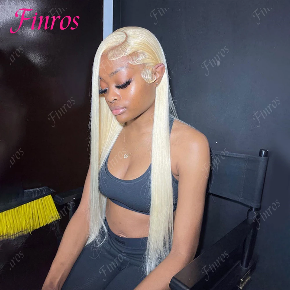 

200 Density 13x6 Hd Lace Frontal Wig Human Hair Pre Plucked Remy Brazilian Straight 613 Honey Blonde 13x4 Lace Front Wigs