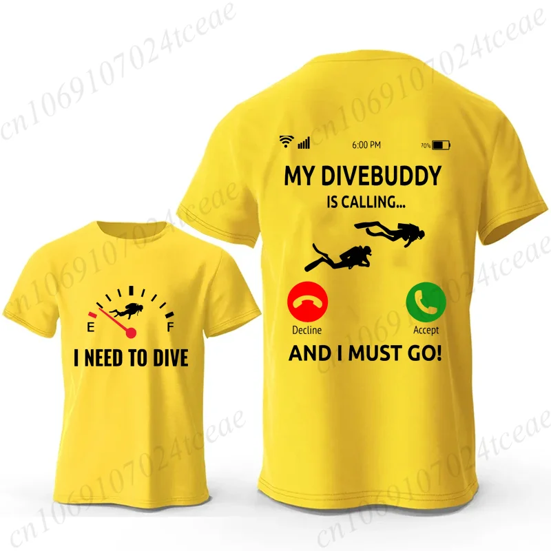 Scuba Dive Diver Diving Design T-shirts Fashion Clothing T-shirts Summer Casual Tshirts SCUBA Dive Unisex T-Shirt Clothes Gift
