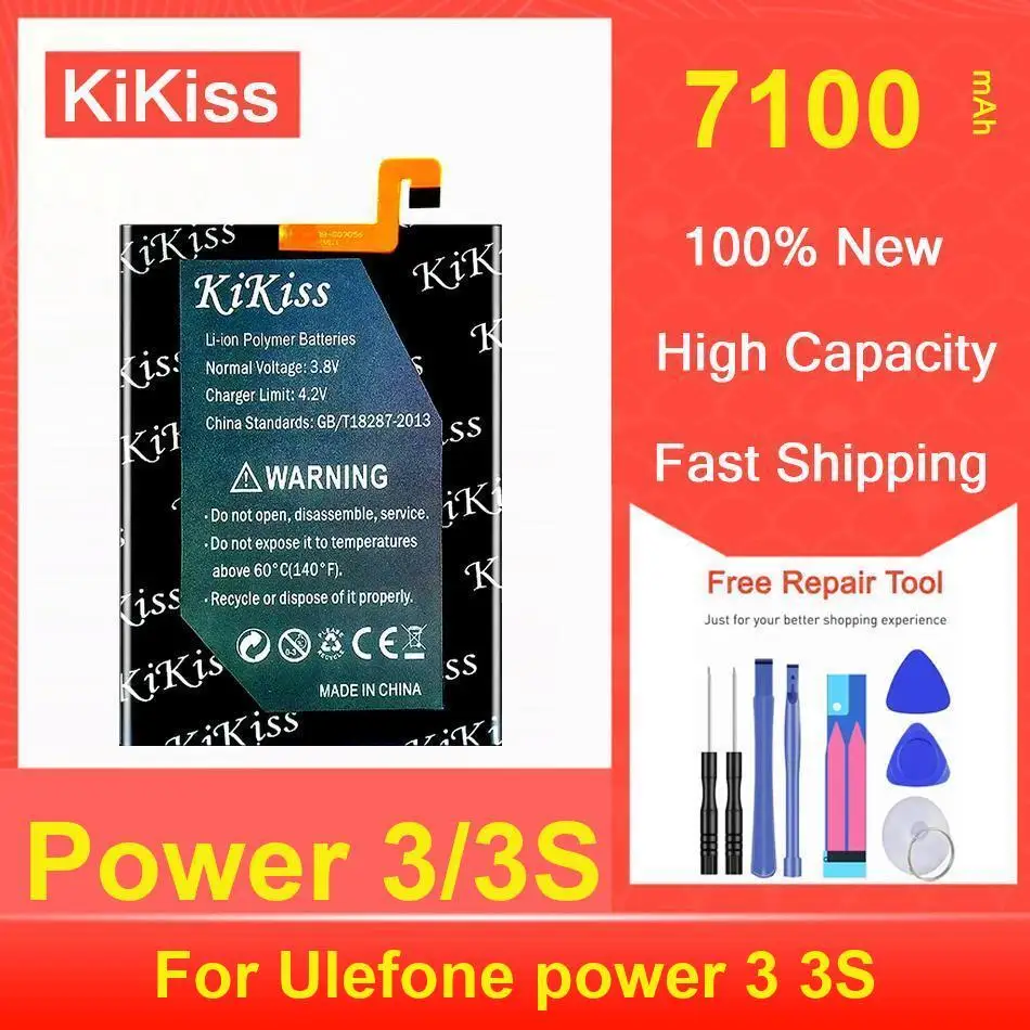 

Аккумулятор Kikiss 7100 мАч Power 3/3S для Ulefone 3 3S