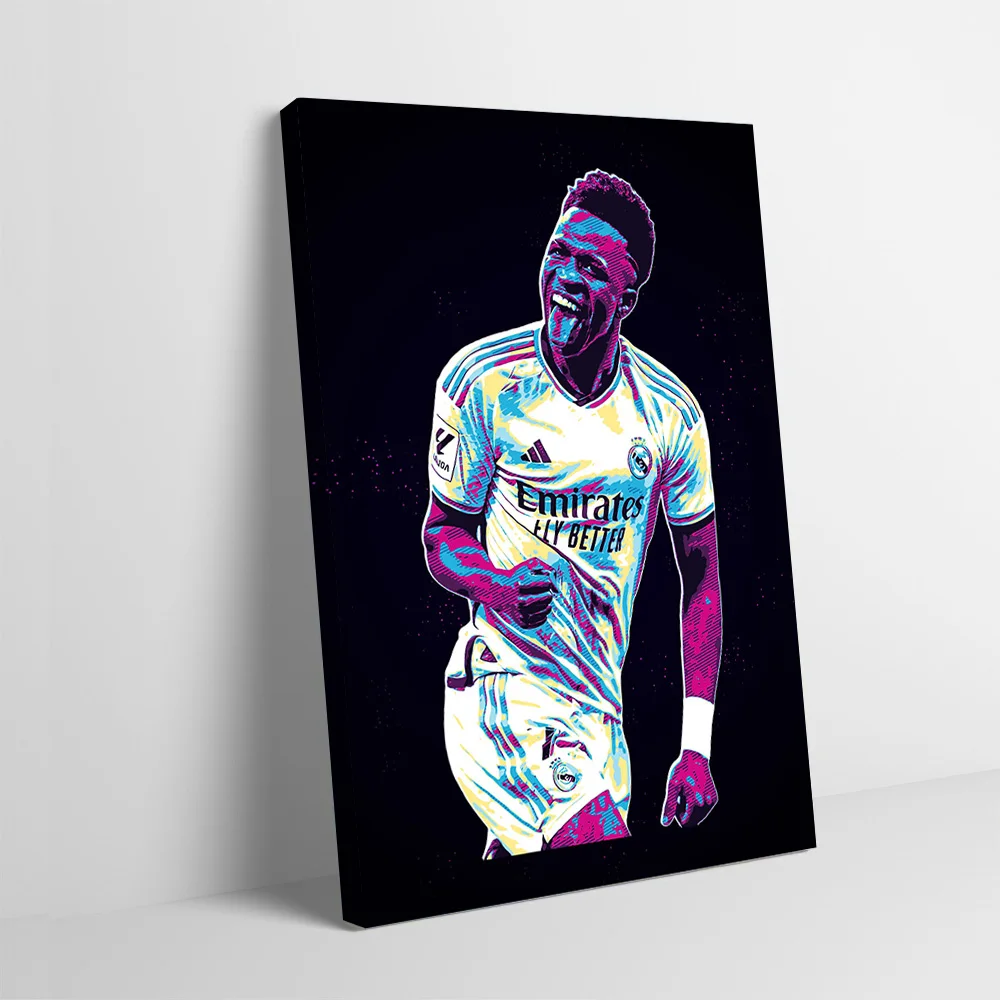 Vini Jr. Soccer Art Printing Poster Custom Pictures Wall Art Canvas Painting Gift for Room Decoration Home Decor Wand Deko Mural