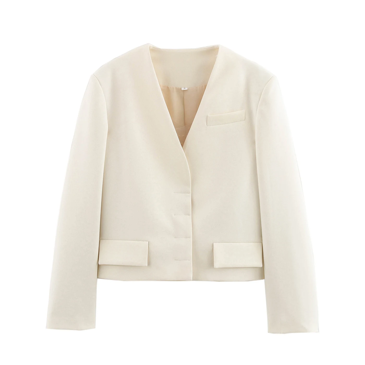 

Women's blazer V-neck long-sleeved blazer fashionable and elegant with pockets is an essential jacket for women's wardrobe