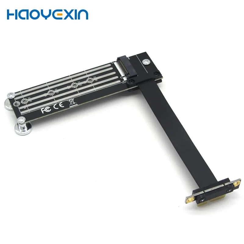 M2 TO PCIE Riser PCIe x1  PCI-E3.0 1x To M.2 NVMe M Key 2280 Riser Card Gen3.0 Cable M2 Key-M PCI-Express Extension cord