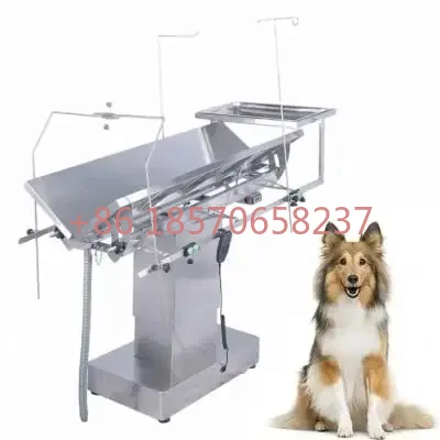 

Veterinary clinic equipment stainless steel V-type surgical operation table veterinary exam table