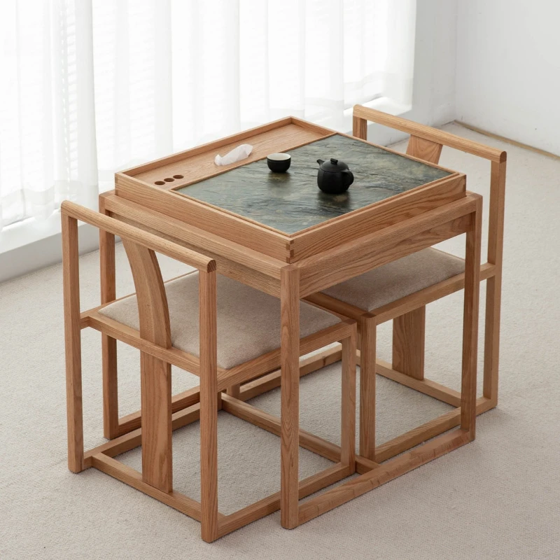 Square balcony tea table Modern simple multi-functional tea table