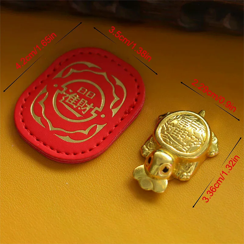 فنغشوي محظوظ السلاحف المحفظة سحر المال عض السلاحف الحلي ديكور مع "الثروة اليومية" للحماية المالية طول العمر #6