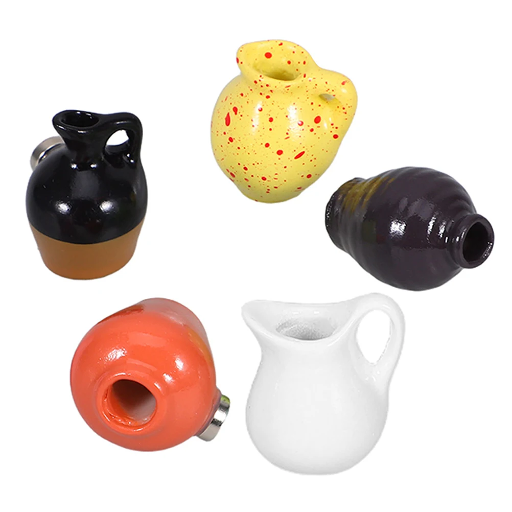 

5 Pcs Mini Vase Refrigerator Stickers Funny Magnets Cute Decorative Fridge Flower Pot Bud Vases