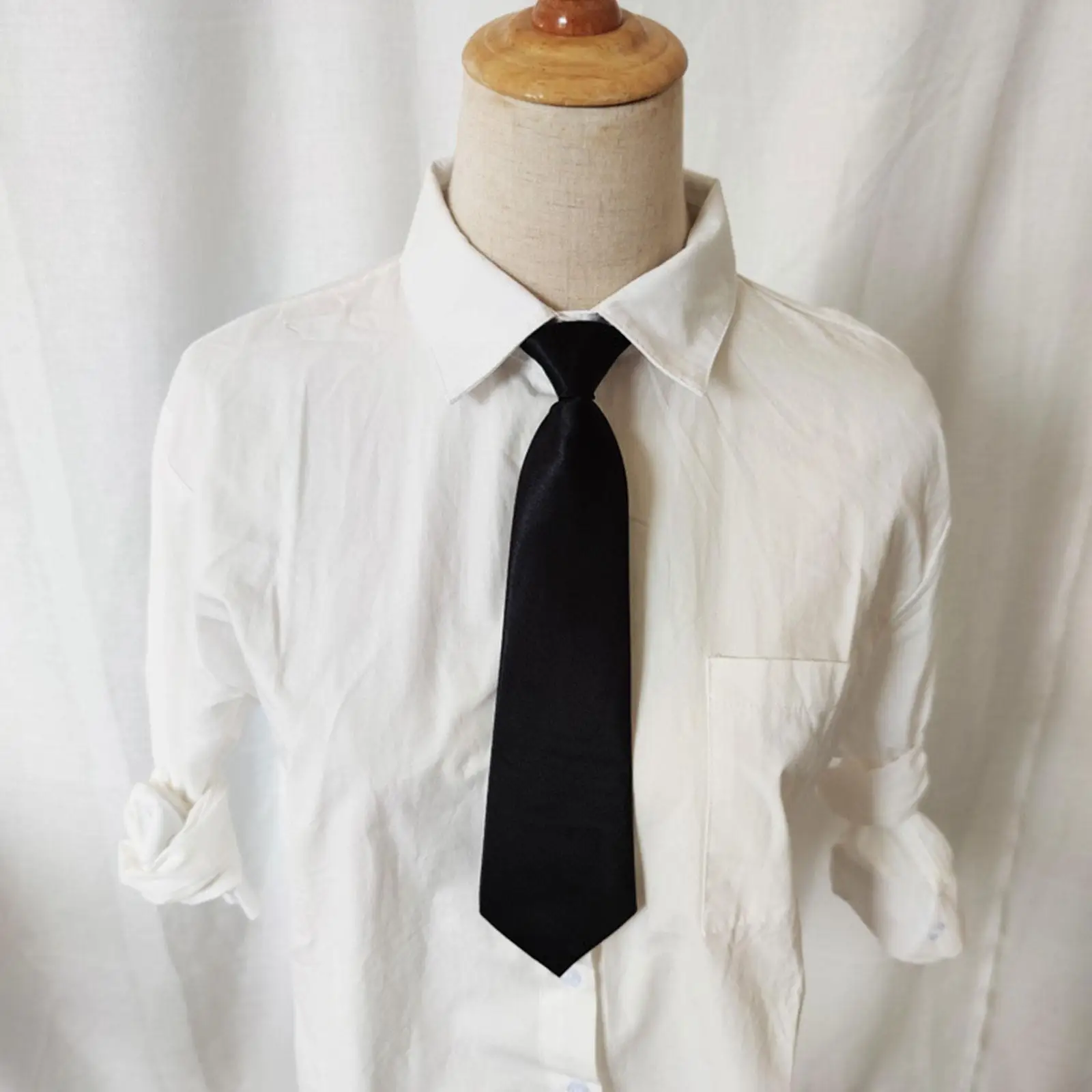 Clip-on Tie Security Ties Children Color Tie Simple Performance School Stage Wedding Tie Party Fit Student Boys Slim Girls Q5O1