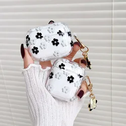 Transparent Soft Silicone Cover For AirPods 2 3 Cute Glitter Flower Pendant Earphone Case For Apple AirPod Pro Headphone Keyring
