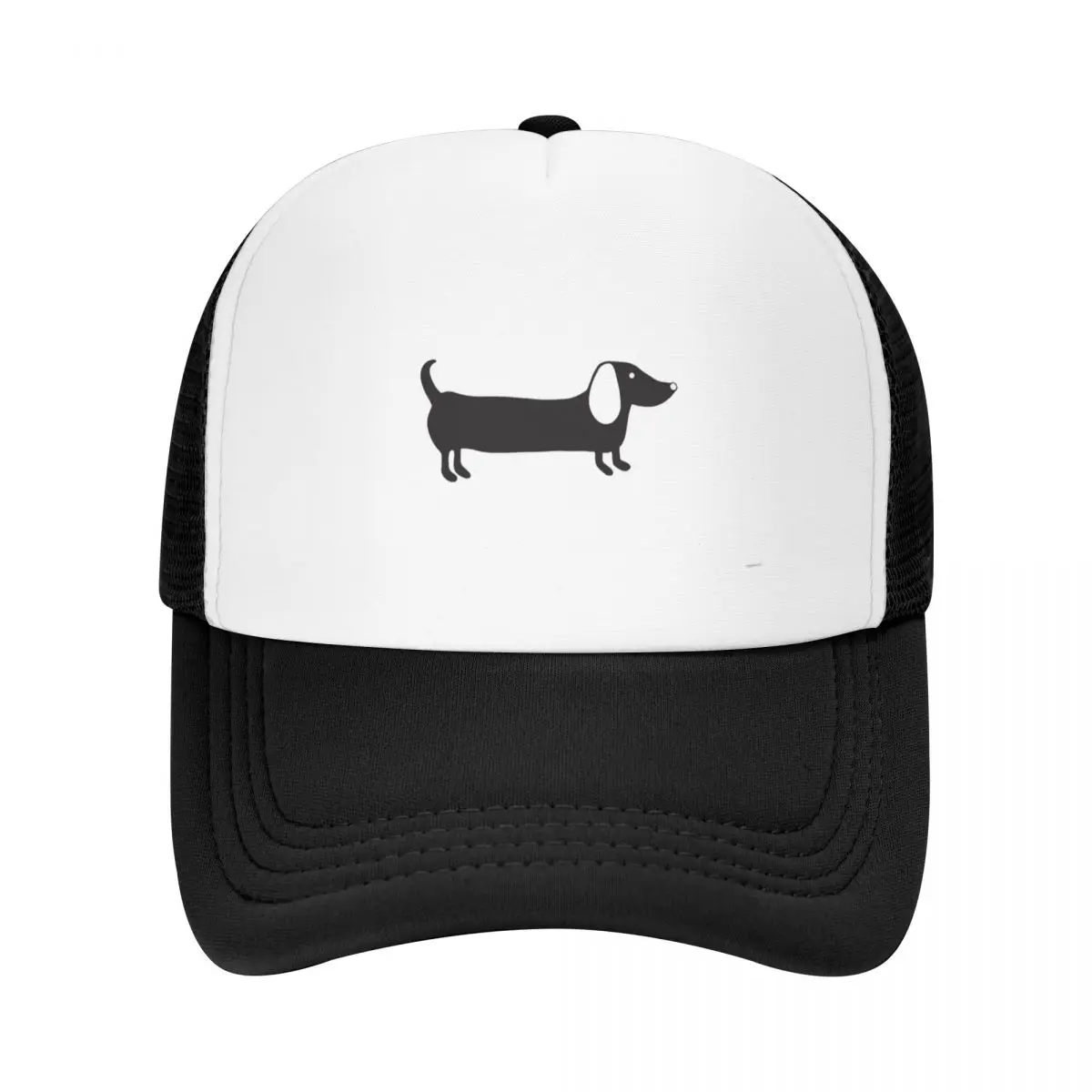 Dachshund topi bisbol jaring kasual, topi bisbol uniseks musim panas Hip Hop modis dapat disesuaikan polikromatik