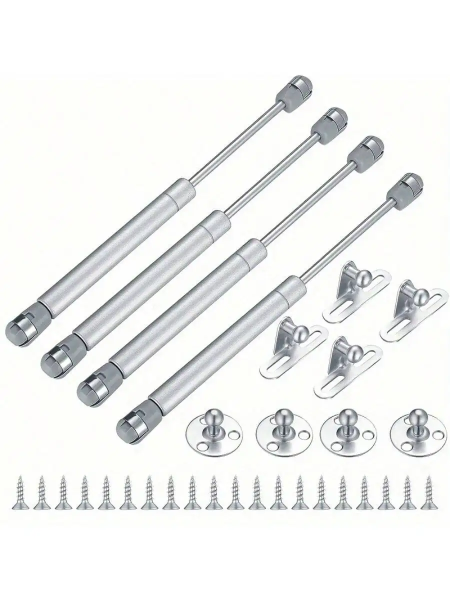 

4-Pack Classic Gas Spring Hinges - 100N/22.5lb Lift Support, Metal & Plastic Hydraulic Gas Shocks for Cabinet Doors, Soft-Clos