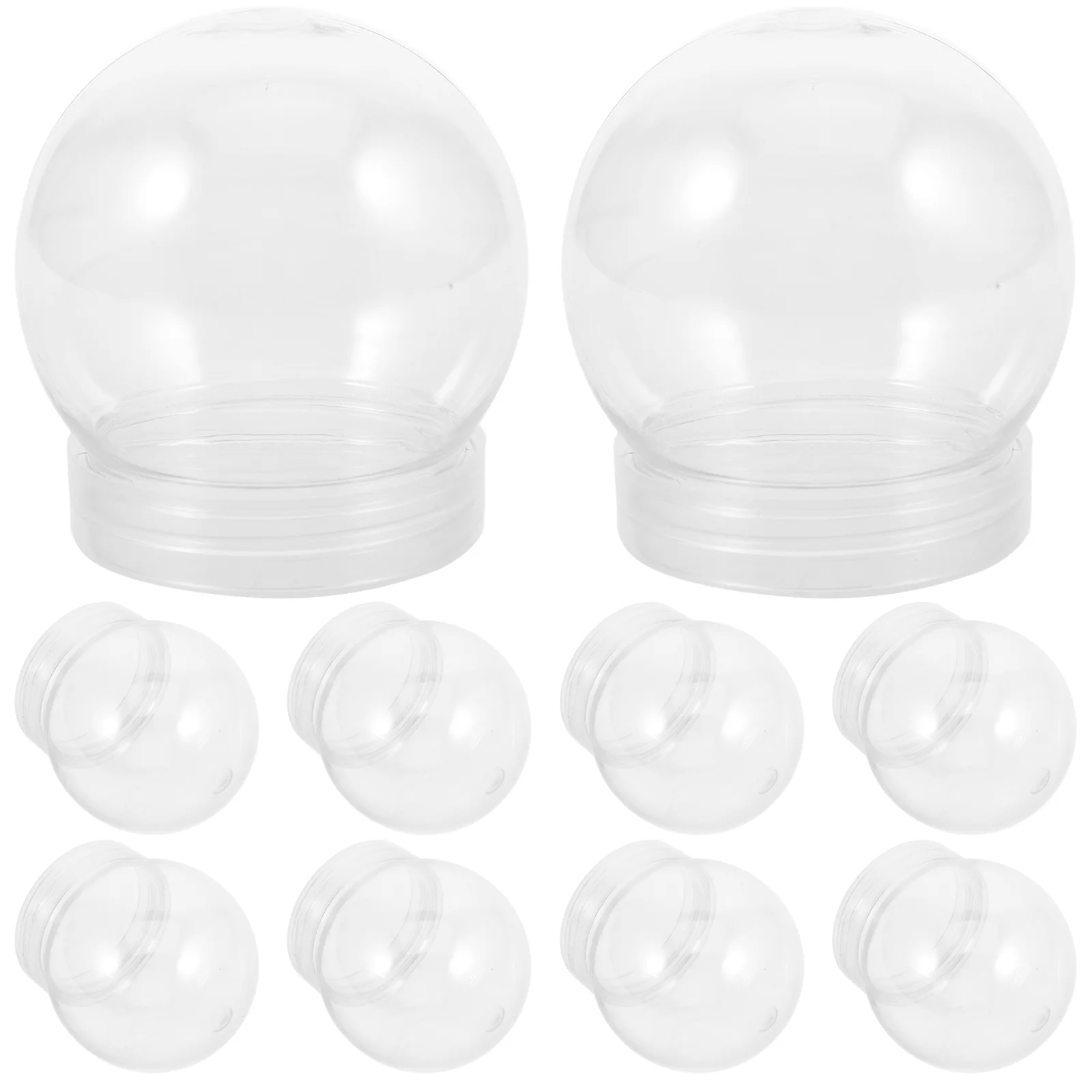 

20 Pcs Globe DIY Snow for Children Reusable Globes Clear Mini Plastic Round Water Ornaments