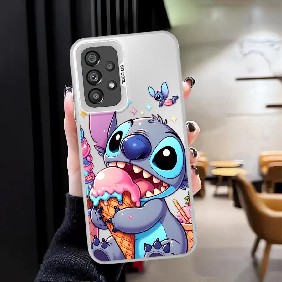 삼성 갤럭시 A30 A50 A56 A51 A52 A10 A20 A02 A03 A71 A72 A06 A07 A54 A55 A04 A05용 케이스 디즈니 귀여운 스티치 백폰 커버