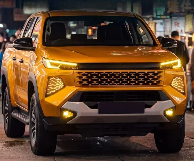 For Toyota Hilux 2026 Car Led Daytime Running Light DRL Dynamic Turn Signal Front Fog Lamp Modification 12V Daylight Accessories detail image 1