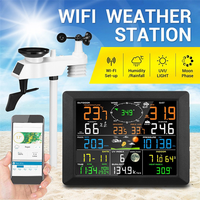 0310 Professional Wifi Weather Station Internet Wireless With Outdoor Sensor Rain Gauge Smart Life Weather EU Plug